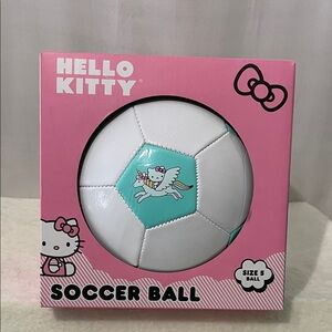 NEW Hello Kitty White and Teal Soccer Ball